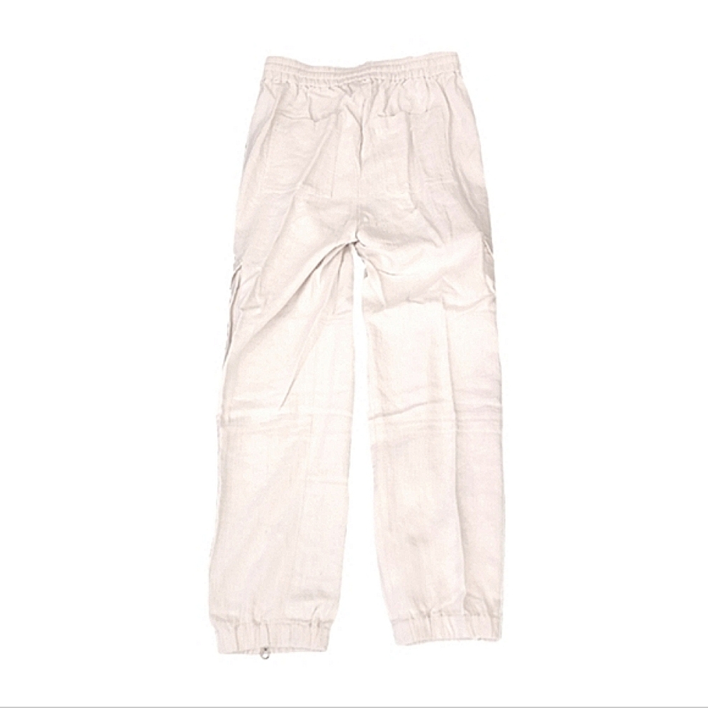 J. Crew Cargo Pants Linen Blend Ivory Zip Hem Split Size 00 - Picture 3 of 13